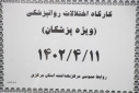 کارگاه اختلالات روان( ویژه پزشکان)، سالن جلسات مرکز بهداشت استان مرکزی، ۱۱ تیر ماه