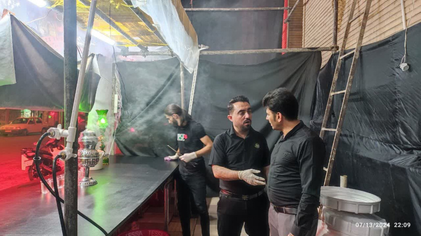 تشدید نظارت کارشناسان سلامت محیط معاونت بهداشت از هیئت ها، حسینیه ها،مساجد و ایستگاههای صلواتی در ایام ماه محرم